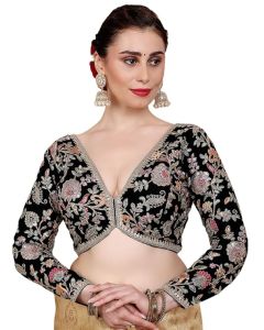 Salwar Studio Georgette V Neck Cotton Blouse