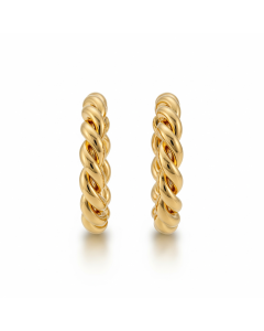 Twisted Rope Hoop Earrings