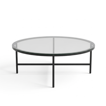 Glass Top Round Coffee Table