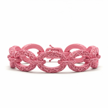 Textured Oval Link Bracelet